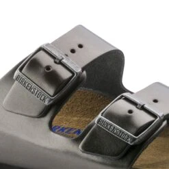 Birkenstock Arizona Soft Footbed Leather Metallic Anthracite -Birkenstock Shop 1000295 detail 1
