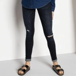 Birkenstock Arizona Soft Footbed Leather Metallic Anthracite -Birkenstock Shop 1000295 f look f