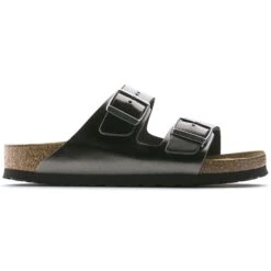 Birkenstock Arizona Soft Footbed Leather Metallic Anthracite -Birkenstock Shop 1000295 side