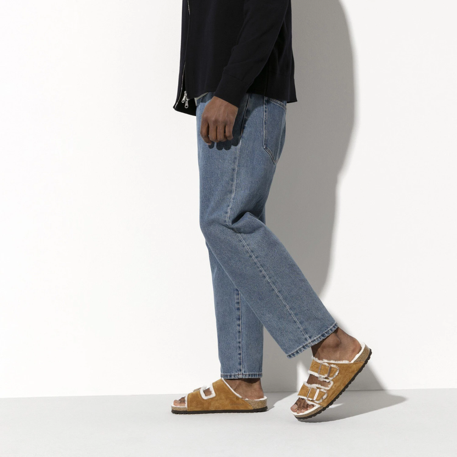 Birkenstock Arizona Shearling Suede Leather Mink 4 Birkenstock Arizona Shearling Suede Leather Mink - Image 4