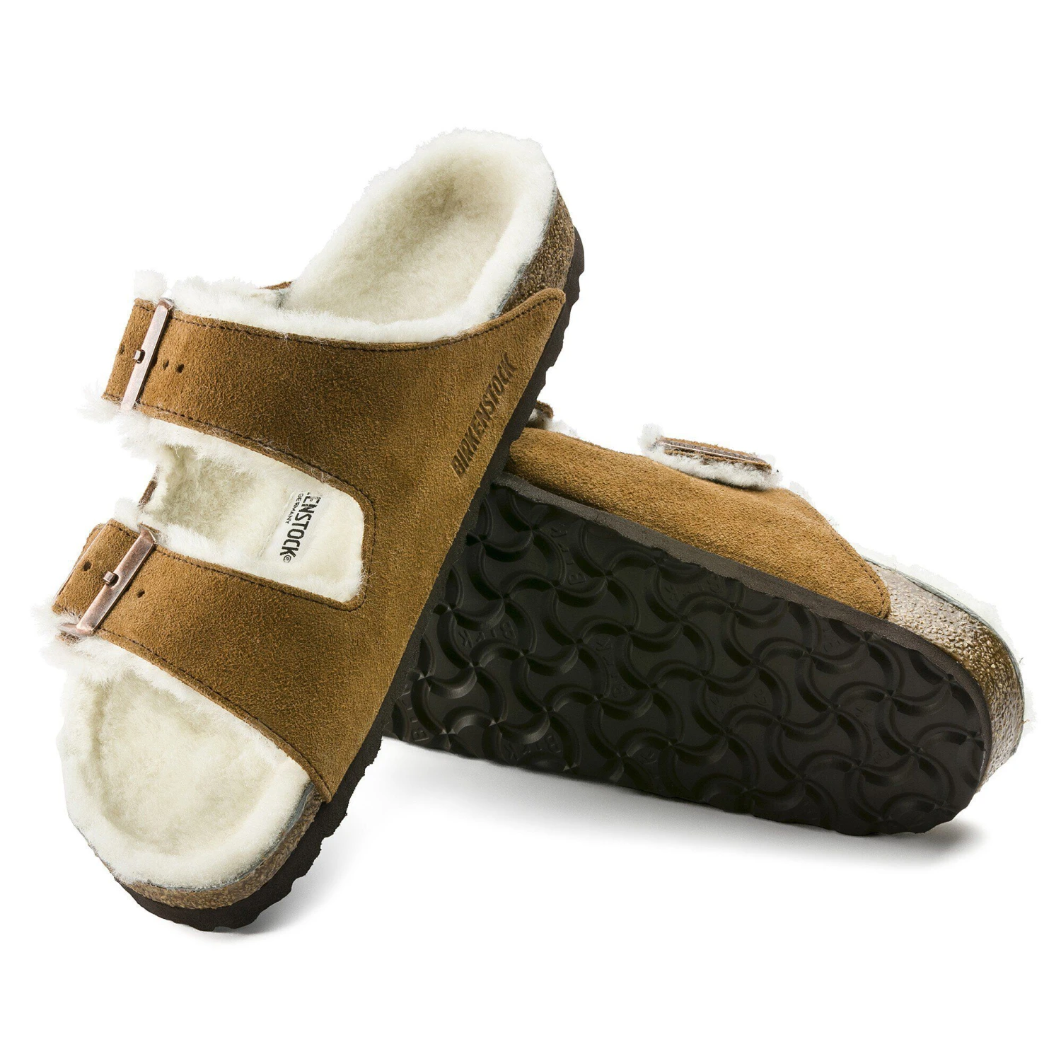 Birkenstock Arizona Shearling Suede Leather Mink 6 Birkenstock Arizona Shearling Suede Leather Mink - Image 6