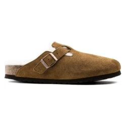 Birkenstock Boston Shearling Suede Leather Mink -Birkenstock Shop 1001141 side