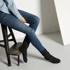 Birkenstock Cotton Twist Women Cotton-Polyamide-Elastane Black -Birkenstock Shop 1002443 f closeup f