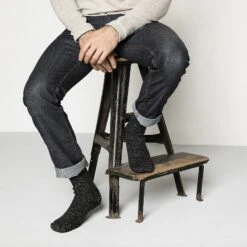 Birkenstock Cotton Twist Men Cotton-Polyamide-Elastane Black -Birkenstock Shop 1002545 f closeup m