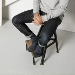 Birkenstock Cotton Twist Men Cotton-Polyamide-Elastane Blue -Birkenstock Shop 1002547 f closeup m