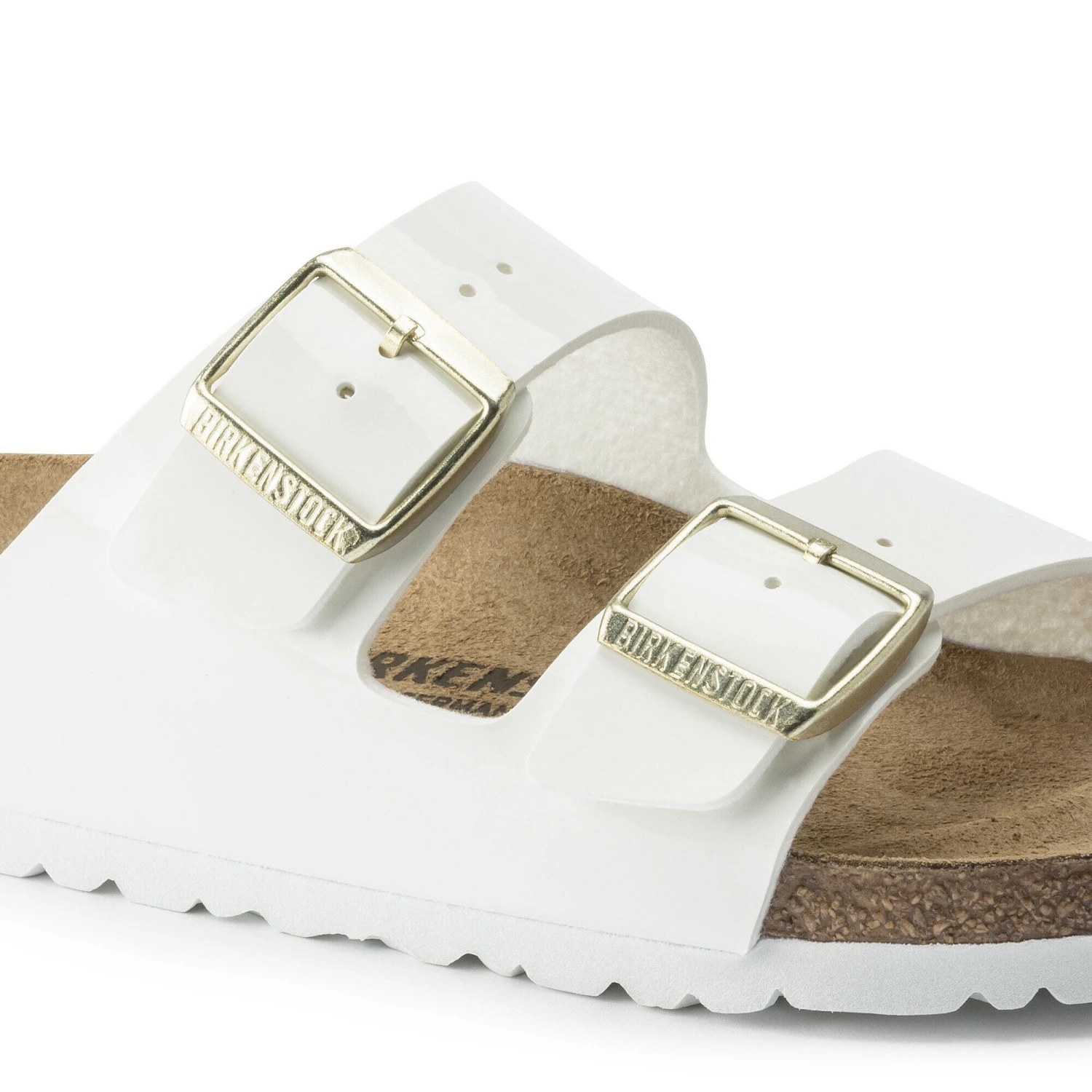 Birkenstock Arizona Birko-Flor Patent Patent White 7 Birkenstock Arizona Birko-Flor Patent Patent White - Image 7