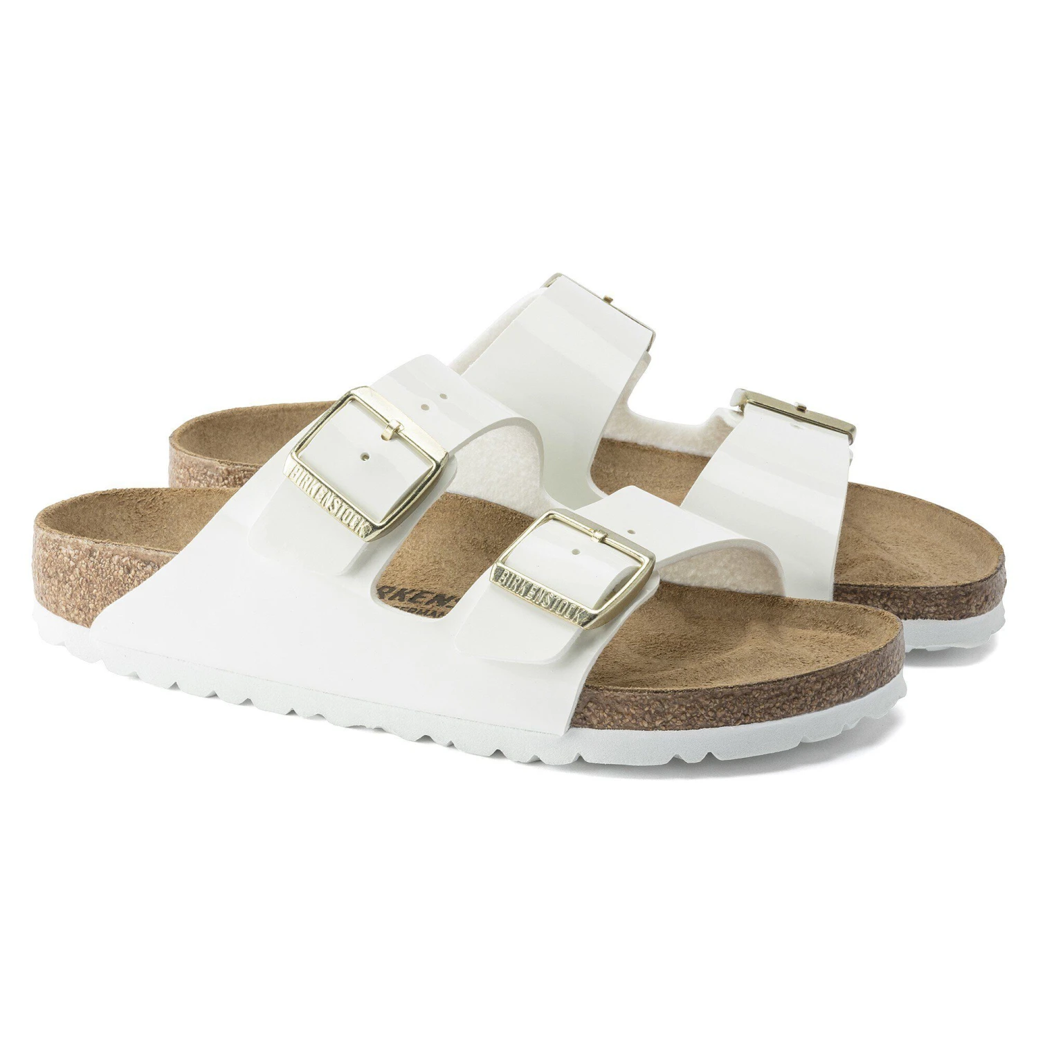 Birkenstock Arizona Birko-Flor Patent Patent White 9 Birkenstock Arizona Birko-Flor Patent Patent White - Image 9