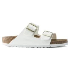 Birkenstock Arizona Birko-Flor Patent Patent White 11 Birkenstock Arizona Birko-Flor Patent Patent White -Birkenstock Shop 1005294 side
