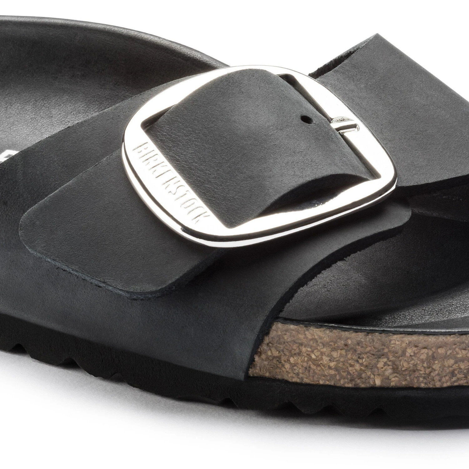 Birkenstock Madrid Big Buckle Oiled Leather Black 4 Birkenstock Madrid Big Buckle Oiled Leather Black - Image 4