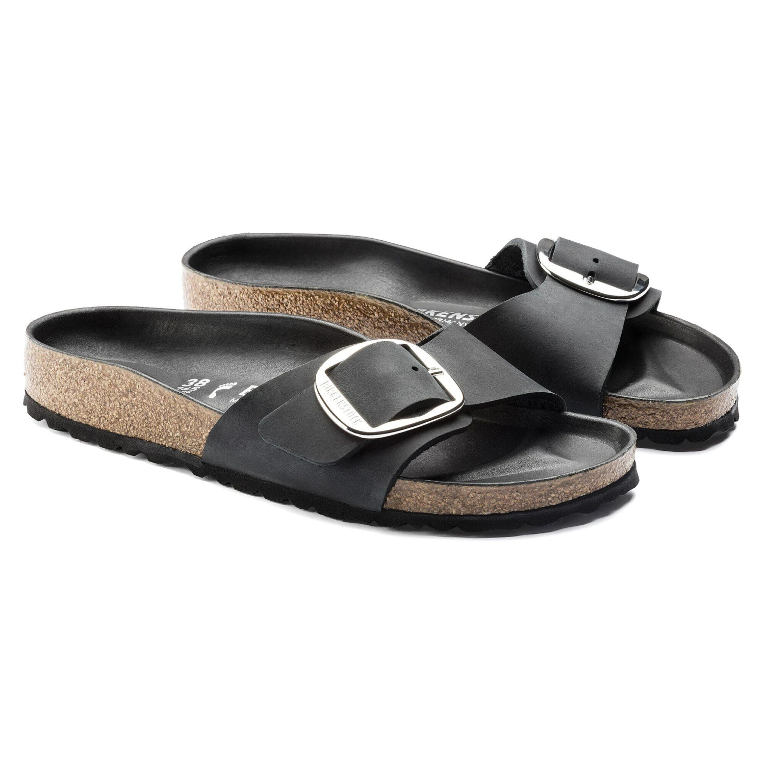 Birkenstock Madrid Big Buckle Oiled Leather Black 8 Birkenstock Madrid Big Buckle Oiled Leather Black - Image 8