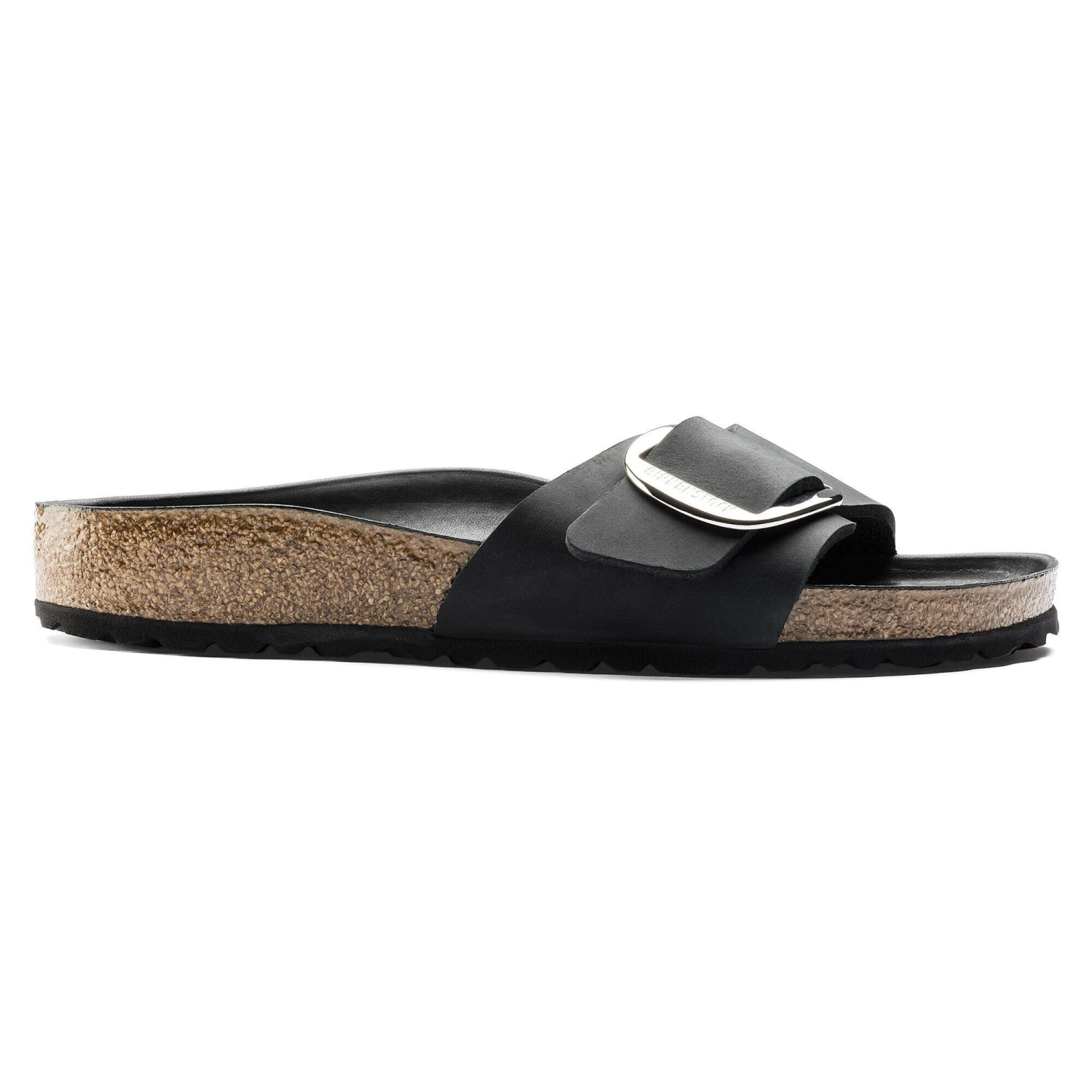 Birkenstock Madrid Big Buckle Oiled Leather Black 3 Birkenstock Madrid Big Buckle Oiled Leather Black - Image 3