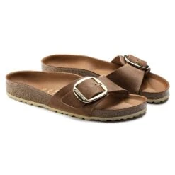 Birkenstock Madrid Big Buckle Oiled Leather Cognac -Birkenstock Shop 1006525 pair