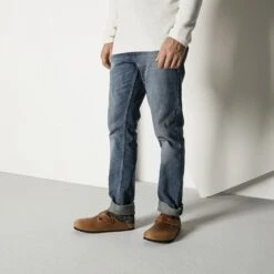 Birkenstock Cotton Slub Men Cotton-Polyamide-Elastane Black/Gray -Birkenstock Shop 1008039 f look m