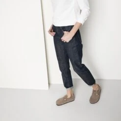 Birkenstock London Suede Leather Taupe -Birkenstock Shop 1010504 f look f