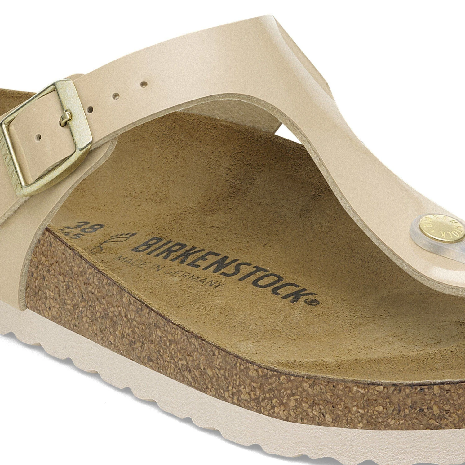 Birkenstock Gizeh Birko-Flor Patent Patent Sand 4 Birkenstock Gizeh Birko-Flor Patent Patent Sand - Image 4