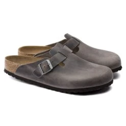 Birkenstock Boston Soft Footbed Oiled Leather Iron -Birkenstock Shop 1013255 pair