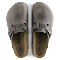 Birkenstock Boston Soft Footbed Oiled Leather Iron -Birkenstock Shop 1013255 top