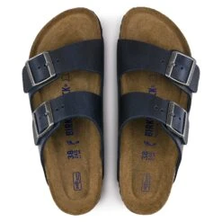 Birkenstock Arizona Soft Footbed Oiled Leather Blue -Birkenstock Shop 1013644 top