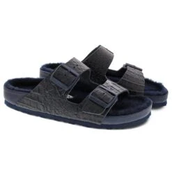 Birkenstock Arizona Leather Croco Navy -Birkenstock Shop 1013835 pair