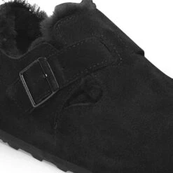 Birkenstock London Shearling Suede Leather Black -Birkenstock Shop 1014960 detail 1