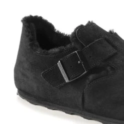 Birkenstock London Shearling Suede Leather Black -Birkenstock Shop 1014961 detail 1
