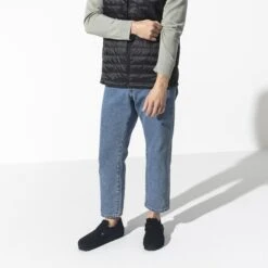 Birkenstock London Shearling Suede Leather Black -Birkenstock Shop 1014961 f look m