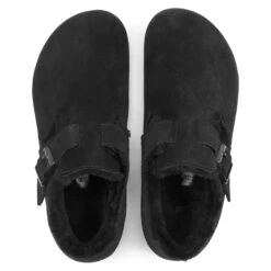 Birkenstock London Shearling Suede Leather Black -Birkenstock Shop 1014961 top