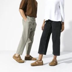 Birkenstock London Shearling Suede Leather Dark Tea -Birkenstock Shop 1014963 detail 6