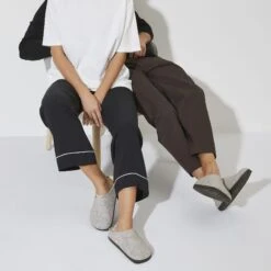 Birkenstock Zermatt Shearling Wool Felt Light Gray -Birkenstock Shop 1015086 detail 7