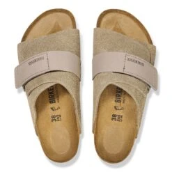 Birkenstock Kyoto Nubuck-Suede Leather Taupe -Birkenstock Shop 1015572 top