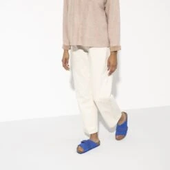 Birkenstock Kyoto Nubuck-Suede Leather Ultra Blue -Birkenstock Shop 1015575 f look f