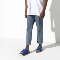 Birkenstock Kyoto Nubuck-Suede Leather Ultra Blue -Birkenstock Shop 1015575 f look m