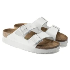 Arizona Platform Vegan Birko-Flor White -Birkenstock Shop 1015806 pair