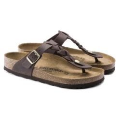 Birkenstock Gizeh Braided Oiled Leather Habana -Birkenstock Shop 1015925 pair