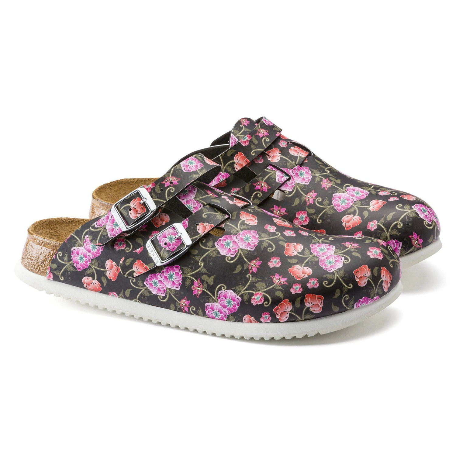 Birkenstock Kay SL Birko-Flor Blooming Roses Black 6 Birkenstock Kay SL Birko-Flor Blooming Roses Black - Image 6