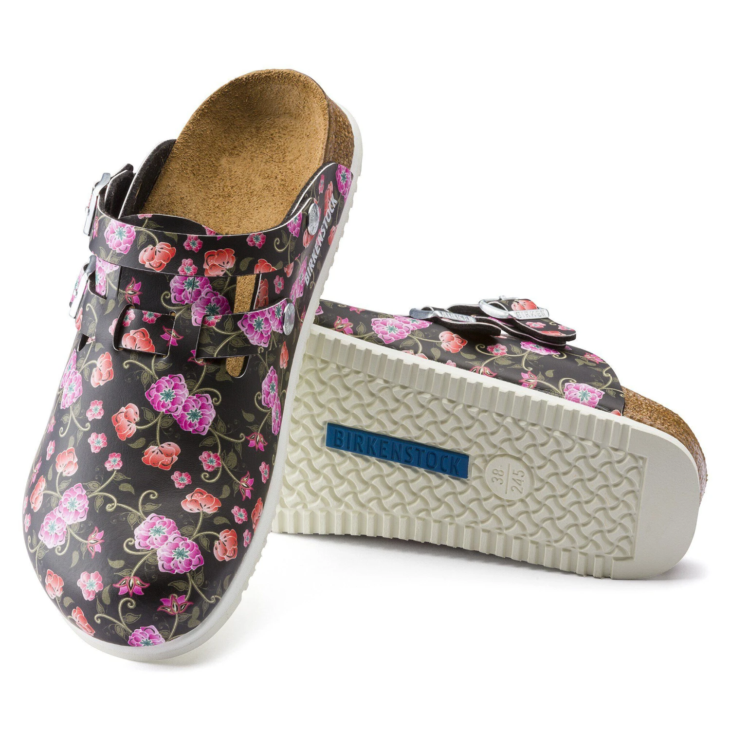 Birkenstock Kay SL Birko-Flor Blooming Roses Black 4 Birkenstock Kay SL Birko-Flor Blooming Roses Black - Image 4