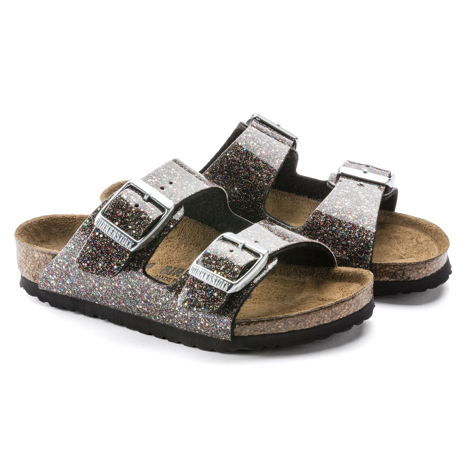 Birkenstock Arizona Kids Birko-Flor Cosmic Sparkle Black Multi 4 Birkenstock Arizona Kids Birko-Flor Cosmic Sparkle Black Multi - Image 4