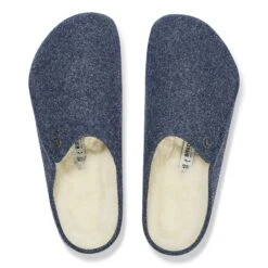 Birkenstock Zermatt Shearling Wool Felt Dark Blue -Birkenstock Shop 1017535 top