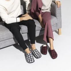 Birkenstock Zermatt Shearling Wool Felt Plaid Red -Birkenstock Shop 1017544 detail 7