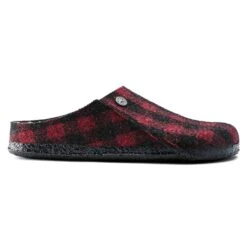 Birkenstock Zermatt Shearling Wool Felt Plaid Red -Birkenstock Shop 1017544 side