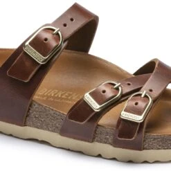Birkenstock Franca Oiled Leather Cognac -Birkenstock Shop 1017568 detail 1