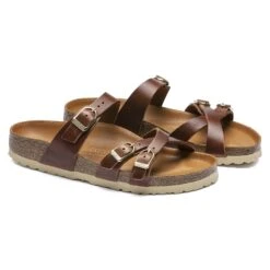 Birkenstock Franca Oiled Leather Cognac -Birkenstock Shop 1017568 pair