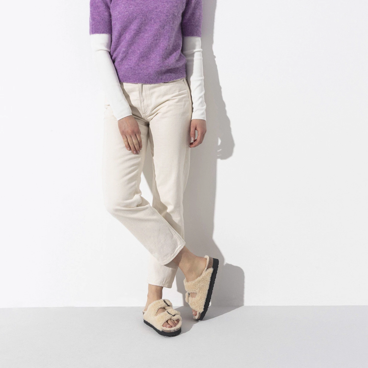 Arizona Big Buckle Shearling Shearling Teddy Eggshell 7 Arizona Big Buckle Shearling Shearling Teddy Eggshell - Image 7