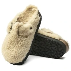 Boston Big Buckle Flex Platform Shearling Teddy Eggshell -Birkenstock Shop 1017677 sole