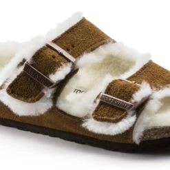 Birkenstock Arizona Shearling Kids Suede Leather Mink -Birkenstock Shop 1017792 detail 1