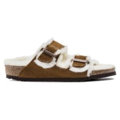 Birkenstock Arizona Shearling Kids Suede Leather Mink -Birkenstock Shop 1017792 side