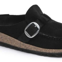 Birkenstock Buckley Suede Leather Black -Birkenstock Shop 1017826 detail 1