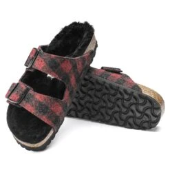 Birkenstock Arizona Shearling Wool Plaid Red 14 Birkenstock Arizona Shearling Wool Plaid Red -Birkenstock Shop 1018112 sole