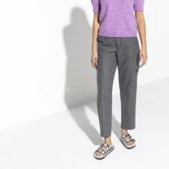 Birkenstock Arizona Shearling Wool Plaid White -Birkenstock Shop 1018114 f look f