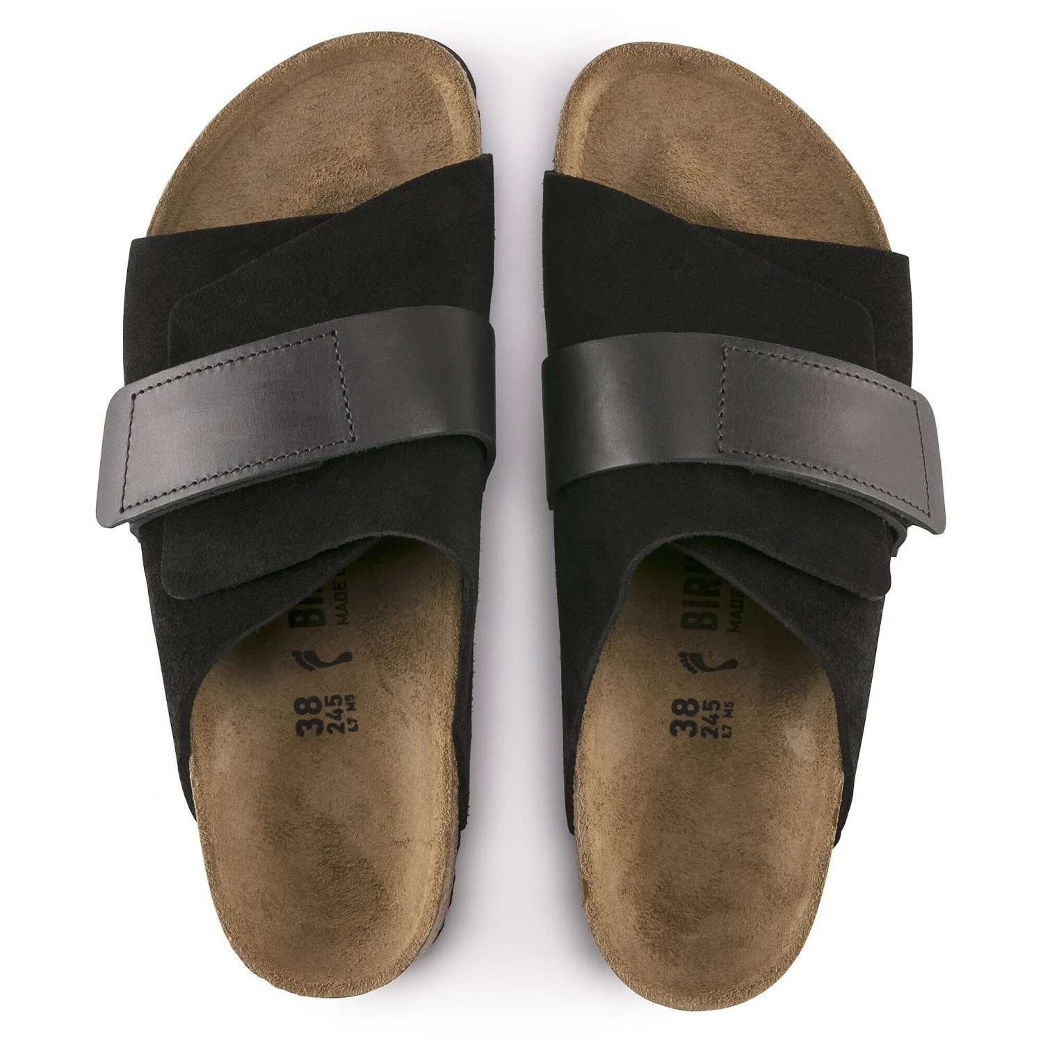 Birkenstock Kyoto Oiled Leather-Suede Leather Black 2 Birkenstock Kyoto Oiled Leather-Suede Leather Black - Image 2